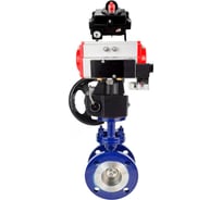 Затвор DN.ru с тройным эксцентр. WCB-304-M- Ду65 Ру25 пн.привод, пн.расп БКВ, дублёр D050-58465