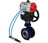 Затвор DN.ru с тройным эксцентр. WCB-304-M-F-ISO Ду50 Ру25 пн.привод, пневморасп, дублёр D050-58384