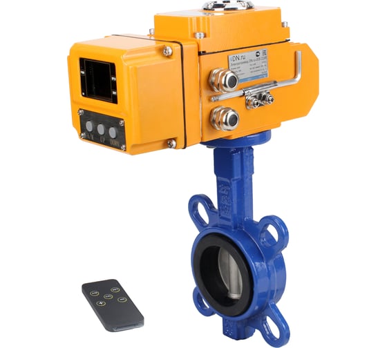 Затвор DN.ru GGG50-316L-NBR Ду65 Ру16 с электроприводом QT-005 220В (0-10В) D050-65440 1