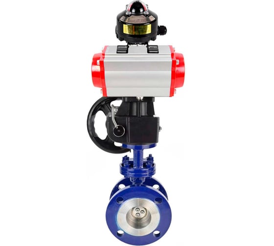 Затвор DN.ru с тройным эксцентр. WCB-304-M-F-ISO Ду125 Ру25 пневмопривод, БКВ, дублёр D050-58508 1