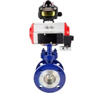 Затвор DN.ru с тройным эксцентр. WCB-304-M-F-ISO Ду80 Ру25 пневмопривод, пневморасп, БКВ D050-58268