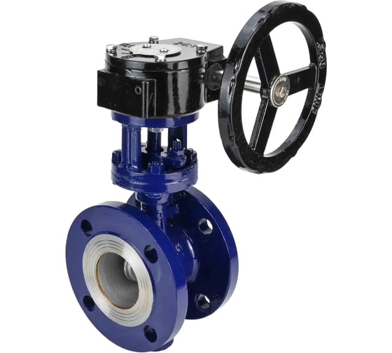 Затвор с тройным эксцентриситетом DN.ru WCB-304-M-F-ISO Ду65, Ру25, редуктор RDN-3 D050-59055 1