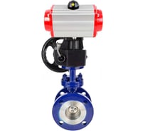 Затвор с тройным эксцентриситетом DN.ru WCB-316-M-F-ISO Ду125, Ру25, пневмопривод и дублёр D050-58363