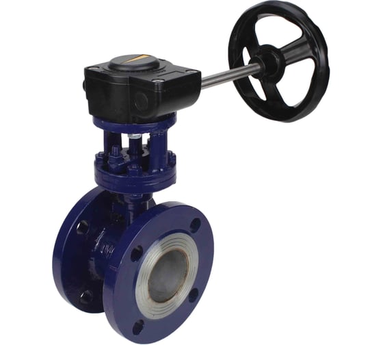 Затвор с тройным эксцентриситетом DN.ru WCB-304-M-F-ISO Ду250, Ру25, редуктор HAM-5 D050-59095