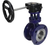 Затвор с тройным эксцентриситетом DN.ru WCB-304-M-F-ISO Ду65, Ру25, редуктор HAM-1 D050-59089