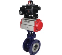 Затвор с тройным эксцентриситетом DN.ru WCB-316-M-F-ISO Ду100, Ру25, пневмопривод и БКВ D050-58133