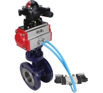 Затвор DN.ru с тройным эксцентр. WCB-316-M-F-ISO Ду100 Ру25 пневмопривод, пневморасп, БКВ D050-58093