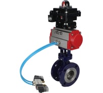 Затвор DN.ru с тройным эксцентр. WCB-304-M-F-ISO Ду65 Ру25 пневмопривод, пневморасп, БКВ D050-58195