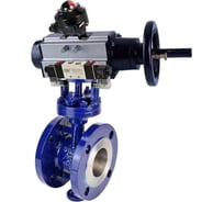 Затвор DN.ru с тройным эксцентр. WCB-304-M-F-ISO Ду80 Ру25 пневмопривод, пневморасп, БКВ D050-65238