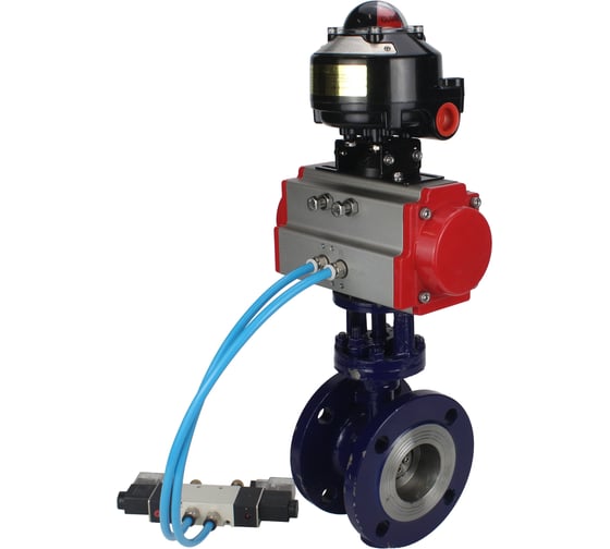 Затвор DN.ru с тройным эксцентр. WCB-316-M-F-ISO Ду50 Ру25 пневмопривод, пневморасп, БКВ D050-58300 1