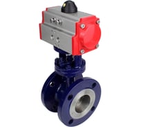 Затвор с тройным эксцентриситетом DN.ru WCB-304-M-F-ISO Ду100, Ру25, пневмопривод D050-57917