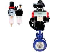 Затвор DN.ru с тройным эксцентр. WCB-304-M- Ду80 Ру25 пн.привод пн.расп, БКВ дублёр, БПВ D050-58846