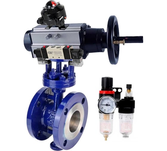 Затвор DN.ru с тройным эксцентр. WCB-304-M-F-ISO Ду80 Ру25 пн.привод,, пн.расп, БКВ, БПВ D050-65283 1