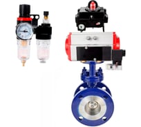 Затвор DN.ru с тройным эксцентр. WCB-304-M-F-ISO Ду100 Ру25 пн.привод,, пн.расп, БКВ, БПВ D050-58657