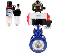 Затвор DN.ru с тройным эксцентр. WCB-304-M-F-ISO Ду125 Ру25 пн.привод,, пн.расп, БКВ, БПВ D050-58738