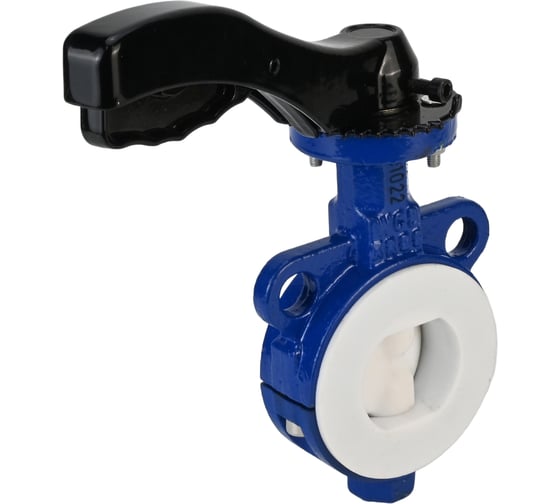 Дисковый затвор DN.ru Ду50 Ру16 футерованный WCB-WCB-PTFE-PTFE-Fb-H с рукояткой D050-59228