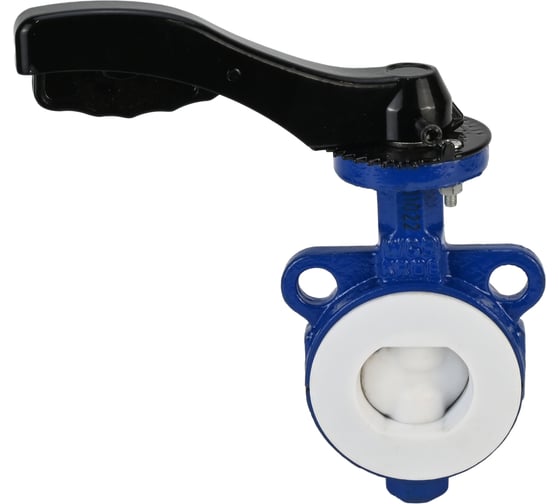 Дисковый затвор DN.ru Ду50 Ру16 футерованный WCB-WCB-PTFE-PTFE-Fb-H с рукояткой D050-59228