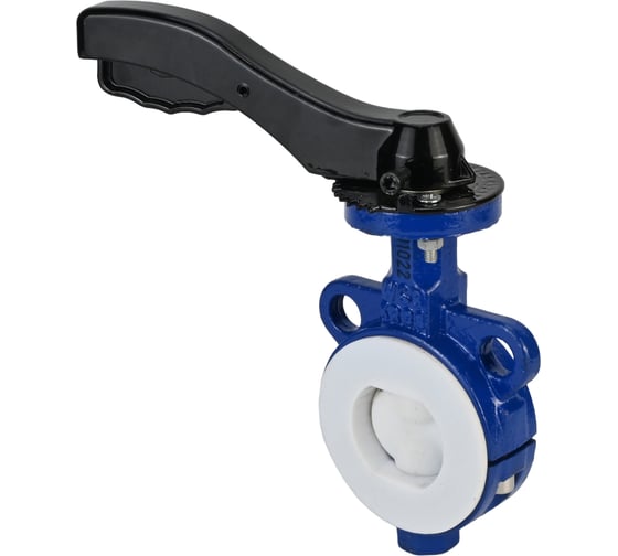 Дисковый затвор DN.ru Ду50 Ру16 футерованный WCB-WCB-PTFE-PTFE-Fb-H с рукояткой D050-59228
