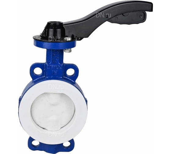 Дисковый затвор DN.ru Ду100 Ру16 футерованный WCB-WCB-PTFE-PTFE-Fb-H с рукояткой D050-59231