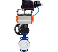 Затвор DN.ru WCB-WCB-PTFE-PTFE-Fb-R Ду250 Ру16 с пневмоприводом, пневмопозиционером, дублером D050-59935