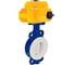 Затвор DN.ru WCB-WCB-PTFE-PTFE-Fb-H Ду100 Ру16 футерованный с электроприводом QT-008 24В D050-59340 1