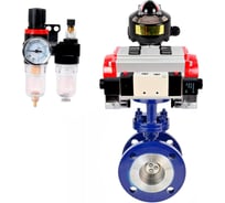 Затвор DN.ru с тройным эксцентр. WCB-304-M-F-ISO Ду150 Ру25 пн.привод,, пн.расп, БКВ, БПВ D050-58799