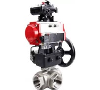 Шаровой кран DN.ru RP.SS316.200.MM L-тип Ду40 Ру63 пнев.привод, пневмораспр, БКВ, дублёр D160-59083