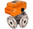 Шаровой кран DN.ru 316-316-PTFE Ду100 Ру16 3-ход., электропривод QT-030-220-0-10В D160-59419 1
