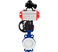 Затвор DN.ru WCB-WCB-PTFE-PTFE-Fb-H Ду50 Ру16 футерованный с пневмоприводом, БКВ, дублером D050-59860