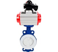 Затвор DN.ru WCB-WCB-PTFE-PTFE-Fb-H Ду50 Ру16 футерованный с пневмоприводом, БКВ D050-59668