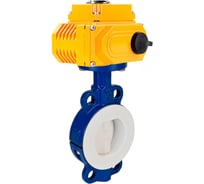 Затвор DN.ru WCB-WCB-PTFE-PTFE-Fb-R Ду150 Ру16 футерованный с электроприводом QT-020 220В D050-59324