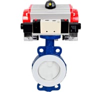 Затвор DN.ru WCB-WCB-PTFE-PTFE-Fb-R Ду200 Ру16, пневмопривод, пневмораспределитель D050-59332 D050-59457