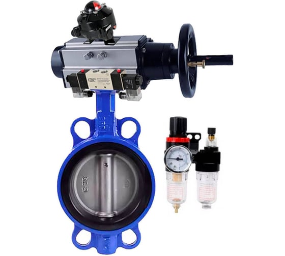 Затвор DN.ru (абразивные среды) QT450-316-EPDM-2W-Fb Ду125 Ру16 пн.привод пн.расп БКВ БПВ D050-64968 1