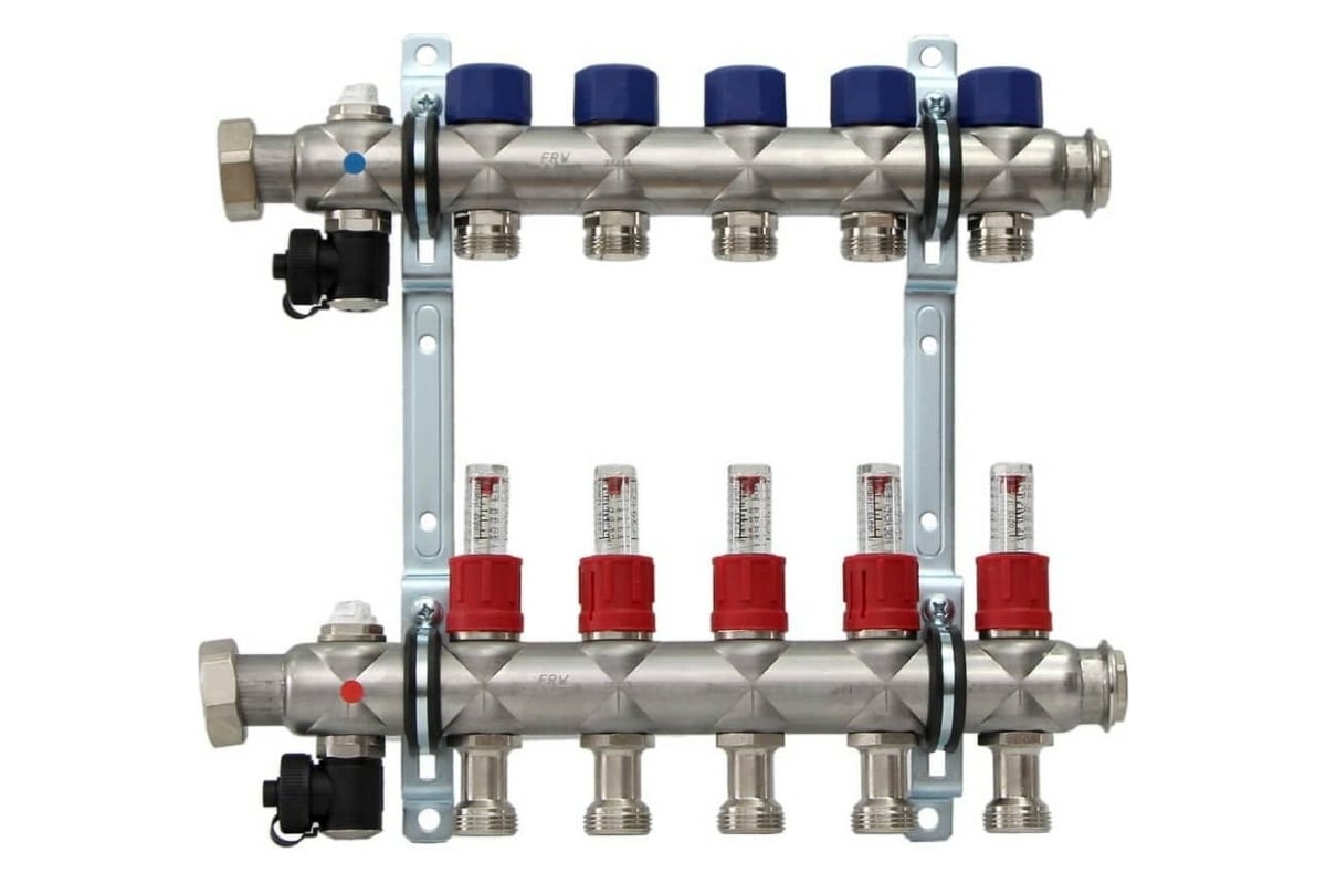Коллектор Frankische 5 выходов, евроконус 3/4, с расходомерами 79501105 ...