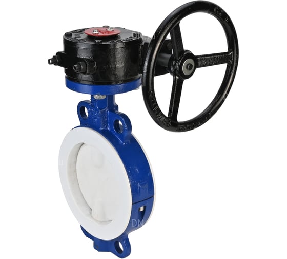 Дисковый затвор DN.ru Ду250 Ру16 футерованный WCB-WCB-PTFE-PTFE-Fb-R с редуктором D050-59235