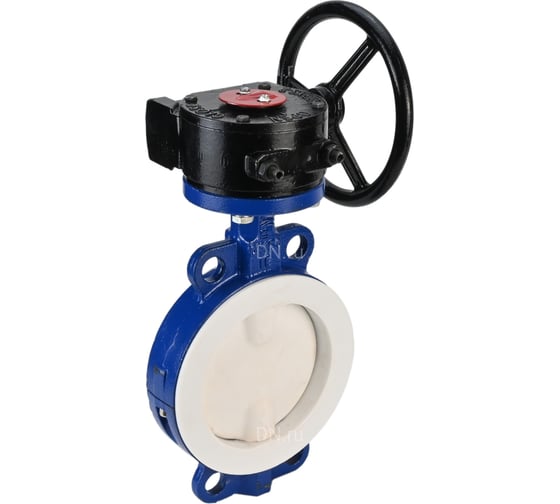 Дисковый затвор DN.ru Ду250 Ру16 футерованный WCB-WCB-PTFE-PTFE-Fb-R с редуктором D050-59235