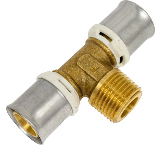 Тройник Frankische с наружной резьбой, латунь, alpex-duo, 20x2-1/2 НР-20x2, 10 шт. 86820832