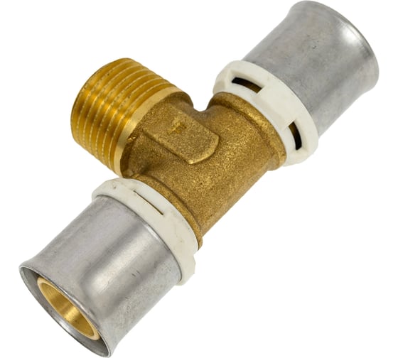Тройник Frankische с наружной резьбой, латунь, alpex-duo, 20x2-1/2 НР-20x2, 10 шт. 86820832