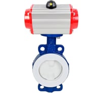 Затвор DN.ru WCB-WCB-PTFE-PTFE-Fb-R Ду150 Ру16 футерованный с пневмоприводом D050-59400