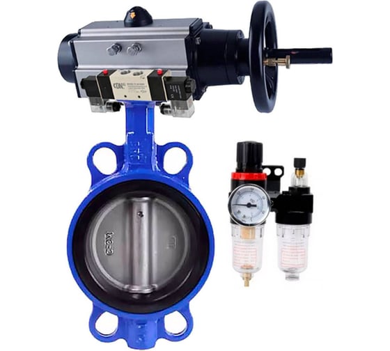 Затвор DN.ru (абразивные среды) QT450-316-EPDM-2W-Fb Ду150 Ру16 пн.привод, пн.расп, БПВ D050-64959