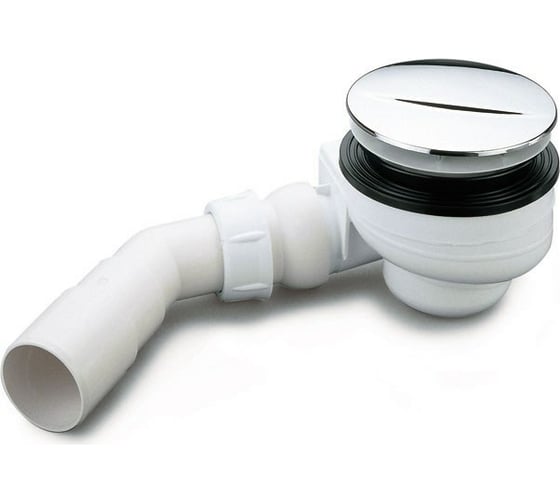 Сифон для душевого поддона Nicoll D90, пластик, крышка из ABS, хром ...