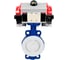 Затвор DN.ru WCB-WCB-PTFE-PTFE-Fb-H Ду100 Ру16 с пневмоприводом, пневмораспределителем D050-59438 1