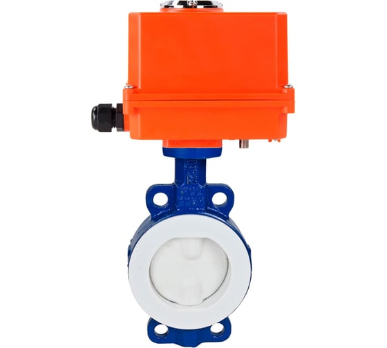 Затвор DN.ru WCB-WCB-PTFE-PTFE-Fb-H Ду50 Ру16 электропривод QT-003 MINI 220В D050-59349 1