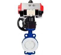 Затвор DN.ru WCB-WCB-PTFE-PTFE-Fb-H Ду50 Ру16 с пневмоприводом, пневмораспределителем, дублером D050-59734