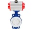 Затвор DN.ru WCB-WCB-PTFE-PTFE-Fb-H Ду80 Ру16 футерованный с пневмоприводом D050-59397 1