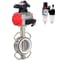 Затвор DN.ru 316L-316L-PTFE Ду125 Ру16 с пневмоприводом, пневмораспределителем, БПВ, БКВ D050-63094 1