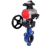 Затвор DN.ru AL-316L-EPDM Ду32 Ру16 с пневмоприводом, пневмораспределителем, БКВ, дублером D050-64691