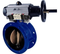 Затвор DN.ru GGG40-304-EPDM-2W-F Ду50 Ру16 пневмопривод, пневмораспределитель D050-65328