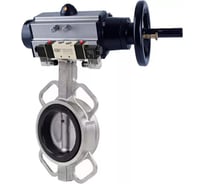 Затвор DN.ru 304-304-VITON-2W-Fb Ду150 Ру16, пневмопривод, пневмораспределитель D050-64980