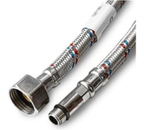 Подводка для смесителя Damento с нержавеющим оплетением, в ПВХ оболочке, 1/2", М10, 50 см, длинная 003848